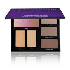 Kevyn Aucoin Sculpt and Define Contour Book: All-in-one Makeup Artist Palette Compact, Defines facial features, Eyes, cheekbone, nose & jawline, Highlighters to glow For All skin tones & shapes