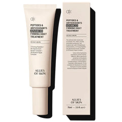 Allies of Skin Peptides & Antioxidants Advanced Firming Daily Treatment with 13 Brighteners, 9 Antioxidants, 7 Firming Peptides, 5% Teprenone & Ferulic Complex and 3% Biotech Algae Complex