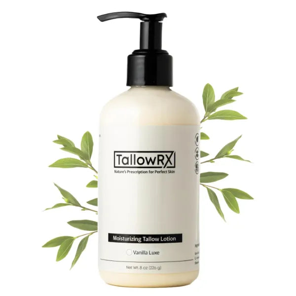 TALLOWRX Tallow Body Lotion – 100% Grass-Fed Beef Tallow for Skin, Face & Body – Pure & Organic Moisturizer with Jojoba Oil, Vitamin E