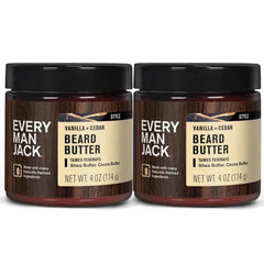 Every Man Jack Beard Butter - Hydrates and Styles Dry, Unruly Beards While Relieving Itch - Naturally Derived with Shea Butter and Coconut Oil - 4-ounce