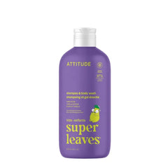 ATTITUDE Shampoo and Body Wash for Kids, EWG Verified Hair and Body Cleanser, Dermatologically Tested Soap, Plant and Mineral Based Bath Products, Vegan - 16 Fl Oz