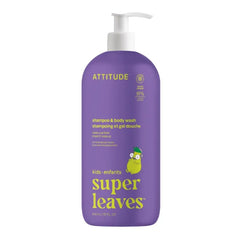 ATTITUDE Shampoo and Body Wash for Kids, EWG Verified Hair and Body Cleanser, Dermatologically Tested Soap, Plant and Mineral Based Bath Products, Vegan - 16 Fl Oz
