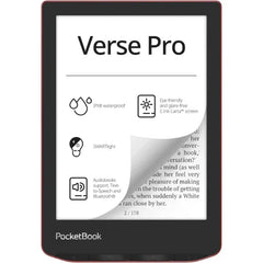 PocketBook Verse Pro 6-Inch E-Ink E-Reader, HD Touchscreen, Bluetooth Audio, Adjustable SmartLight