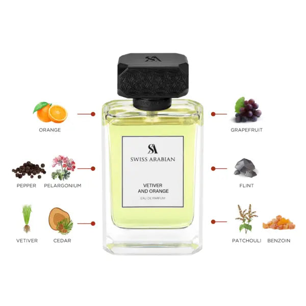 SWISS ARABIAN VETIVER AND ORANGE EDP - For Men - 100ML