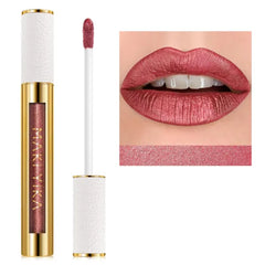 MAKI YIKA Metallic Pink Lipstick Long Lasting Hot Pink Lipsticks for Women, High Shine Glitter Lipstick No Smudge Transferproof Liquid Lip Gloss