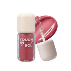 TOUCH IN SOL Glassy Color Lip – Hydrating Lip Oil Gloss, Moisturizing Stain, Non-Sticky Shine, Buildable Color, Lightweight Comfortable Wear, Korean Makeup
