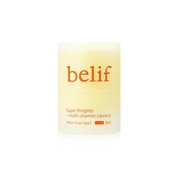 belif Super Knights Multivitamin Lipcerin Multi Purpose Glossy Lip Butter Balm with Vitamin B3, C, E & B12 Smooths Lip Texture & Strengthens Barrier Hydrating Korean Lip Care for Teens & Women