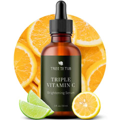 Tree to Tub Facial Serum – Anti-Aging, Hydrating & Brightening Serums with Hyaluronic Acid, Vitamin C, Retinol Alternative, Peptides, Niacinamide & Gentle AHAs for All Skin Types - 1 Fl oz / 30ml