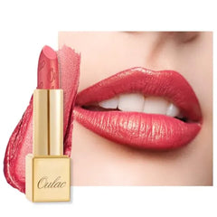 Oulac Lipstick for Women with Metallic 3D Shine Lightweight Hydrating Formula, High Impact Lip Color, Vegan Beauty, Full Coverage Lip Makeup