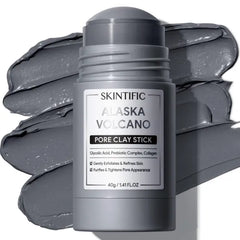 SKINTIFIC Mugwort & Volcano Clay Stick Face Mask – Deep Pore Cleansing, Blackhead Removal, Redness Soothing, Non-Drying Wash-Off Skincare