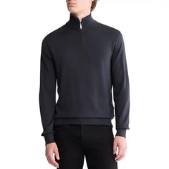 Men's Long Sleeve Quarter-Zip Pullover Sweater