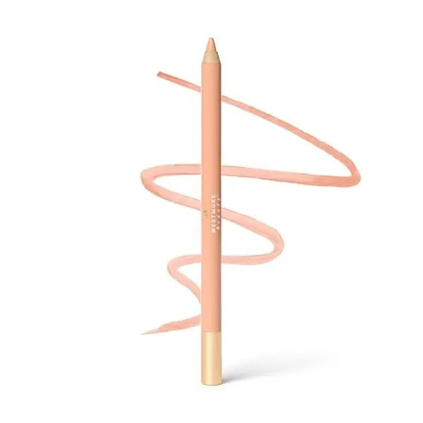 Westmore Beauty Lasting Effects Soft Glide Eyeliner Waterproof & Smudge Proof Precision Eyeliner Pencil Long Lasting Gel Formula for Easy Sharpening Warm Beige