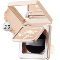 CARSLAN 2.0 Black Magnet Soft Focus Powder, Waterproof Translucent Pressed Setting Powder, 24H Longlasting Talc-Free Face Powder, Oil Control Compact Makeup
