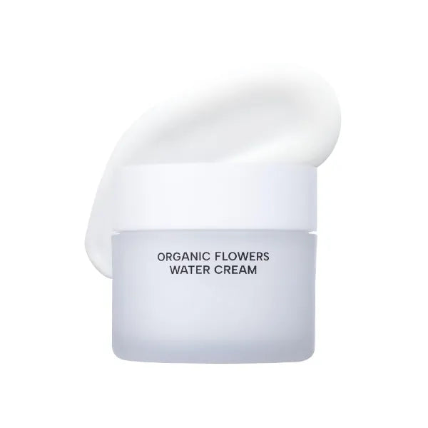 Whamisa Organic Flowers Cream 95.2% Organic, Waterless Formula, Fermented Postbiotic for Deep Hydration & Soothing, Moisturizing, Korean Skin Care (50ml)
