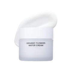 Whamisa Organic Flowers Cream 95.2% Organic, Waterless Formula, Fermented Postbiotic for Deep Hydration & Soothing, Moisturizing, Korean Skin Care (50ml)