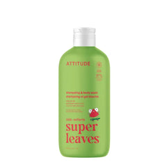 ATTITUDE Shampoo and Body Wash for Kids, EWG Verified Hair and Body Cleanser, Dermatologically Tested Soap, Plant and Mineral Based Bath Products, Vegan - 16 Fl Oz