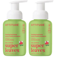 ATTITUDE Foaming Hand Soap for Kids, EWG Verified, Dermatologically Tested, Plant- and Mineral-Based Ingredients, Vegan - 10 Fl Oz