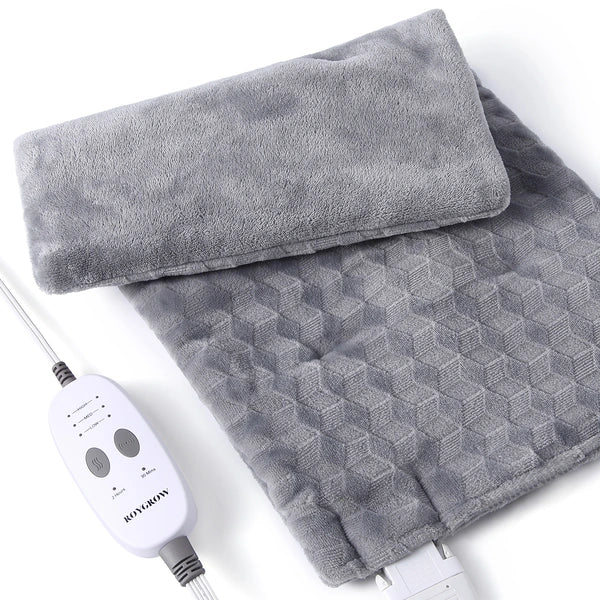 GlorySunshine Weighted Heating Pad with Massage - 6 Heat Settings for Back, Neck & Shoulder Pain Relief