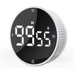 JUNVIL Digital Magnetic Kitchen Timer – LED Visual Pomodoro Countdown & Countup Timer for Cooking, Baking, Fitness & Productivity