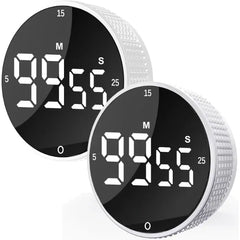 JUNVIL Digital Magnetic Kitchen Timer – LED Visual Pomodoro Countdown & Countup Timer for Cooking, Baking, Fitness & Productivity