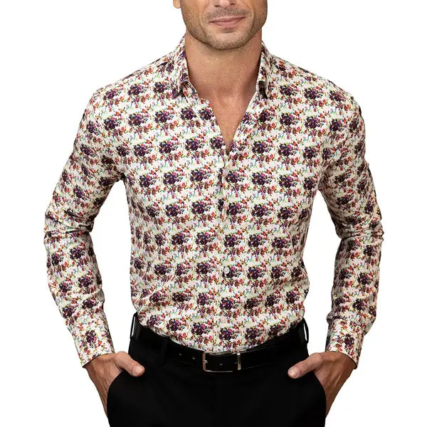 Tayion Collection Men's Slim-Fit Dress Shirt