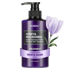 KUNDAL Honey & Macadamia Natural Conditioner, Korean Hair Care Damage Repair, Deep Hydration, Long Lasting Fragrance, with Honey, Argan Oil, Macadamia Oil 16.9fl oz (Cherry Blossom)
