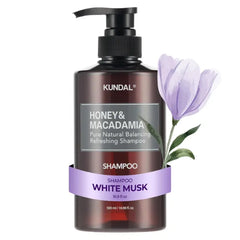 KUNDAL Honey & Macadamia Natural Shampoo Korean Hair Care Shampoo Damage Repair Strengthen, Nourish, with Honey, Argan Oil, Macadamia Oil, Free Paraben & Sulfate 16.9 fl oz (Cherry Blossom)