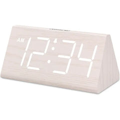 DreamSky Wooden Digital Alarm Clock for Bedrooms with Large Numbers