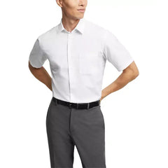 Van Heusen Poplin Solid Short-Sleeve Dress Shirt