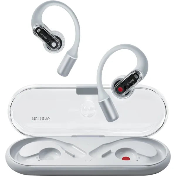 Nothing Ear (open) Ultra-light Open Ear Headphones with Adjustable Earhooks, Multipoint Connection Bluetooth Earbuds with Clear Voice Technology for AI Calls, IP54, Fast Charging, ChatGPT Supported