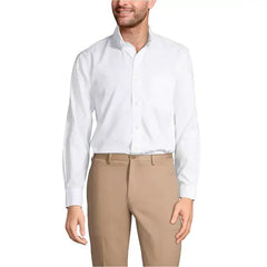 Lands' End Big & Tall Traditional Fit Solid No Iron Dress Shirt