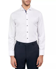 MICHELSONS OF LONDON Men's Solid Texture Dress Shirt