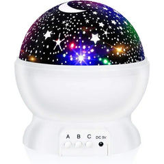 RICTLY Night Light for Kids, Kids Night Light Nebula 360 Degree Rotation 4 LED Bulbs 12 Light Color Star Projector Changing with USB Cable, Romantic Gifts for Men Women Children