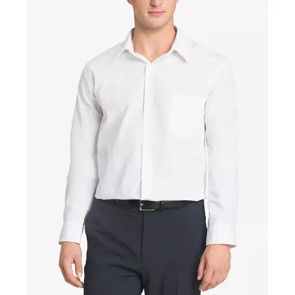 Van Heusen Men's Poplin Dress Shirt, Classic-Fit, Point Collar