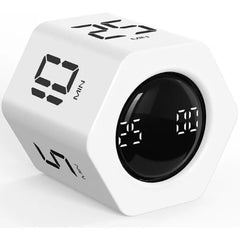 OORAII Rotating Pomodoro Timer – Hexagon Desk Flip Productivity Timer with Presets, Stopwatch & Vibration/Mute/Alarm Modes for Study, Work