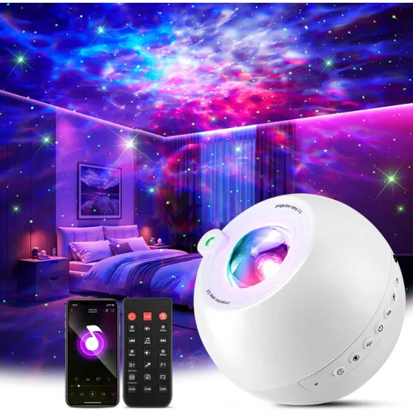 One Fire Galaxy Projector,15 Colors,Gifts for Girls&Women&Boys,White Noise