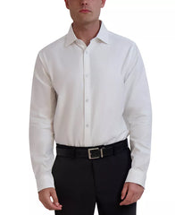 KARL LAGERFELD PARIS Men's Slim-Fit Jacquard Stripe Dress Shirt
