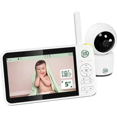 LeapFrog LeapView Twoo Video Baby Monitor (Non-WiFi), 5 Inch Screen, 360° Coverage Owl Camera 31 Hr Battery, 1,000ft Range, Secure FHSS, VOX, Two Way Talk, Temperature