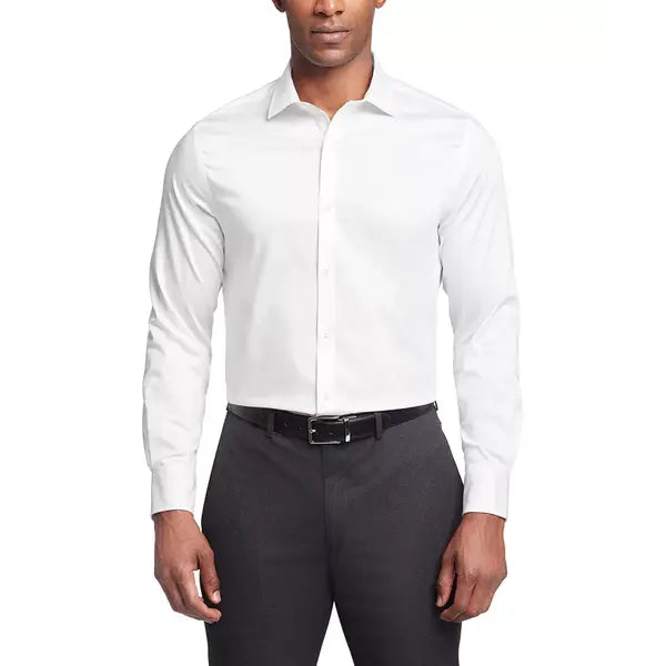 Tommy Hilfiger Men's Flex Regular Fit Wrinkle Free Stretch Twill Dress Shirt