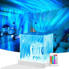 ZLDYPINK Ocean Wave Projector Light with Remote, 16 Color Ambient Lighting for Room
