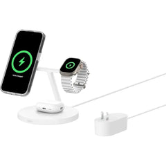 Belkin MagSafe-Compatible 3-in-1 Wireless Charging Station – Qi2 15W for iPhone 17, Apple Watch & AirPods, 40W