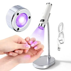 SAVILAND Mini UV Nail Lamp Quick Dry Flash Cure Lamp Gel Nail Lamp 16W Portable UV Light for Gel Nails lampara uv/led para uñas de Gel Nail Extension UV LED Lamp for Manicure Starters DIY Nail Art