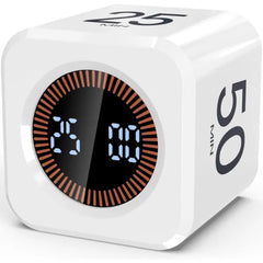 COWVTUJ Pomodoro Timer Cube – Visual Flip Productivity Timer with Presets, Silent & Sound Mode for Study, Work, Kids & ADHD Support