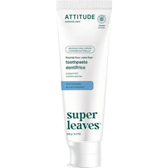 Attitude Fluoride-Free Toothpaste, Peppermint Flavor, Vegan & Cruelty-Free, Sugar-Free, Plant & Mineral-Based Ingredients, Clean Oral Care - 4.2 Oz