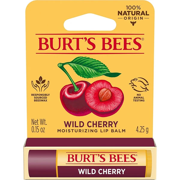 Burt's Bees Moisturizing Lip Balm, Wild Cherry, 0.15 Ounce