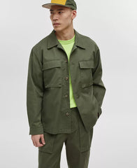 Men's Relaxed-Fit Utility Shirt Jacket