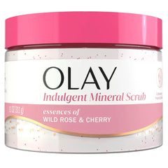 Olay Body Indulgent Mineral Scrub, Skin Exfoliating & Massaging Pearls, Nourishing Soft & Gentle Formula, Renewing BHA, Vitamin B3 Complex, Luxurious Fragrances - 11oz