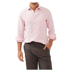 Rodd & Gunn Men's Seaford Sports Fit Long Sleeve Linen Shirt
