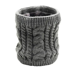 Holzlrgus Winter Fleece Lined Knitted Neck Warmer Scarf, 1 Pack Neck Gaiter for Men and Women