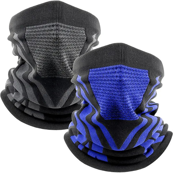 Euphrates 2-Pack Winter Neck Gaiters – Windproof & Breathable Face Masks for Skiing, Cycling & Motorcycling